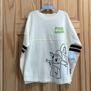 BNWT Disney Parks Grogu Yoda Spirit Jersey Kids Star Wars Mandalorian Size M 7/8